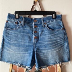 Madewell High Rise Denim shorts Size 29